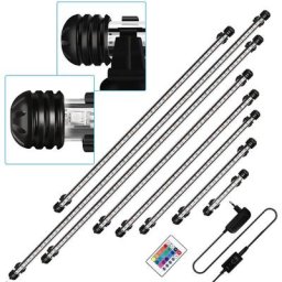 Swanew - 5W led Aquarium Lighting Aquarium Light rvb Fish Tank Spotlight Coquillages - Schwarz