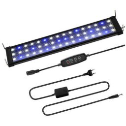 Swanew - 24W led Aquarium mit timer Beleuchtung Aufsetzleuchte Wasserfest ,50-70cm - Schwarz