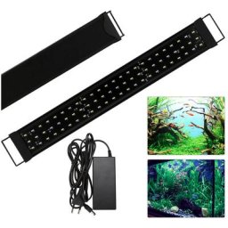 Swanew - 36W led éclairage d'aquarium blanc + bleu aquarium à lumière supérieure étanche à l'eau