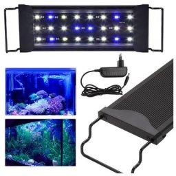 SWANEW 12W LED éclairage d'aquarium blanc + bleu aquarium à lumière supérieure étanche à l'eau