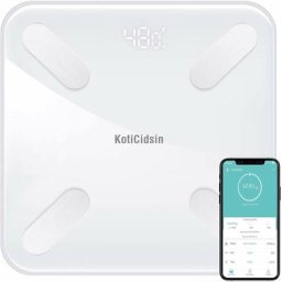 Koticidsin - Pèse Personnes Impédancemètre, Ecran Rétroéclairé led Grand, Blanc - Blanc
