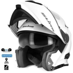 Casque modulable intercom S550 Double Ecran + Pinlock - Blanc - Taille xxl - Bluetooth intégré