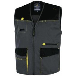 Gilet de travail D-Mach polyester coton - Gris/Jaune Delta Plus Taille s - Gris