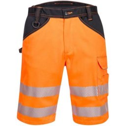 Bermuda PW3 Hi-Vis couleur : Orange/Noir taille 30 Portwest