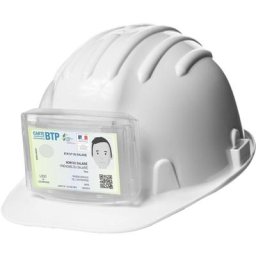 Porte badge adhesif pour casques de chantier Sofop Taliaplast 560310