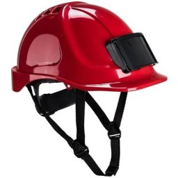 Casque de travail avec porte badge Portwest Endurance Rouge Unique - Rouge