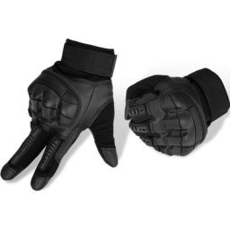 Noir (l) Gants Moto Renforcés Gants Tactiques Moto Gants Scooter Gants à Écran Tactile Plein-Doigt