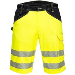 Bermuda PW3 Hi-Vis couleur : Jaune/Noir taille 30 Portwest