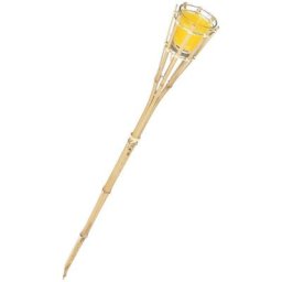 Torche bambou bougie citronnelle - Atmosphera créateur d'intérieur - Jaune