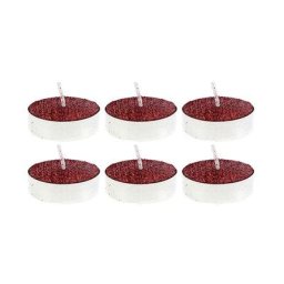Bougie Chauffe-Plat Paillette non parfumée support blanc - set de 6 pcs - Blanc Silumen Blanc
