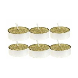 Bougie Chauffe-Plat Paillette non parfumée support blanc - set de 6 pcs - Blanc Silumen Blanc