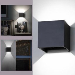 Applique Murale led Extérieure Moderne IP65 Escalier Couloir Lampe Carré Up Down Lumière Déco 7W
