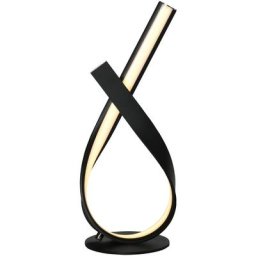 Lampe à poser design contemporain - lampe de table design spirale - dim. 21L x 15l x 43H cm - alu.
