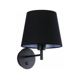 Barcelona Led - Applique murale avec abat-jour et interrupteur Classic riga - E27 Noir - Noir