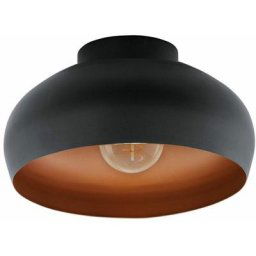 Plafond Mogano 2 E27 1x40w h: 17,5 cm Ø28 cm Dimmable