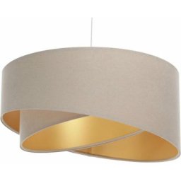 Bps Koncept - Suspension galaxy eco velours - Beige clair, doré - Beige clair, doré