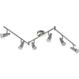 Led Plafonnier 'Farida' en métal pour salon & salle à manger - nickel, chromé