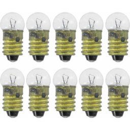 10x Ampoule E10 6V 2W culot 10mm à visser universel incandescent maison bricolage cyclomoteur