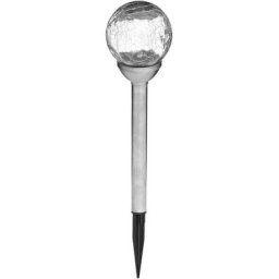 Balise solaire inox + verre D11 Atmosphera créateur d'intérieur - Argent