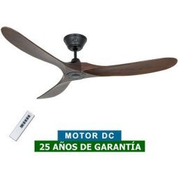 Ventilateur de plafond Casafan 315217 eco genuino 152cm bois massif noyer/noir mat