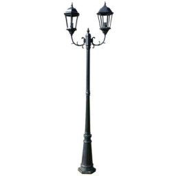 Vidaxl - Lampadaire de jardin 2 bras 230 cm Vert foncé/Noir Aluminium n/a