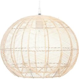 Suspension boule aspect rotin Atmosphera Naturel
