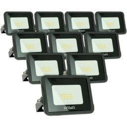 Lot de 10 projecteurs led 10W IP65 extérieur Température de Couleur: Blanc froid 6400K