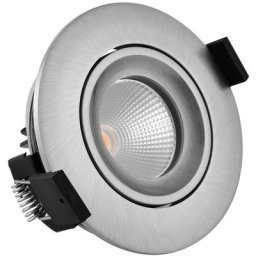 Spot led Aqua inclinable ignifugé Aluminium 6W 400lm 36D - 927 Blanc Très Chaud Diamètre 92mm