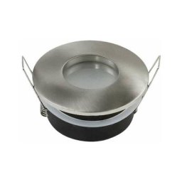 Optonica - Support Spot Encastrable Étanche Fixe IP65 GU10/MR16 Rond Satin Nickel 82mm Max 35W