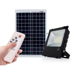 Greenice - Projecteur Led 100W 10.000Lm 4000ºK Solaire Sensor 100W + Télécommande Panneau 6V/25W