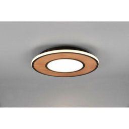 Plafonnier Deacon Noir naturel 1x37W smd led - Marron Bois Bronze Rouille