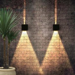 Applique murale led IP65 Salon Lampe de couloir Escalier Lampe murale Déco Extérieur 12W Noir Blanc
