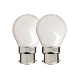 Lot de 2 ampoules Filament led P45 Opaque, culot B22, 806 Lumens, equivalence 60 w, 2700 Kelvins,