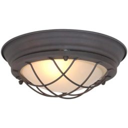 Mexlite - Plafonnier Lisanne Marron en Blanc - Verre - 1357B - Marron en Blanc