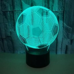 Cadeau Foot Garcon Enfants Fille, Football Veilleuse Enfant 3D Lampe Optique Illusion Decoration