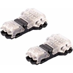 2x connecteur led 2 broches 10mm à clipser en t raccord bande fil électrique cosse rapide lumière