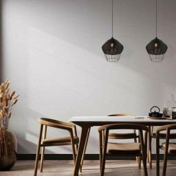Trio Lighting - Suspensions Borka 1x40W E27 Noir 30cm - Noir