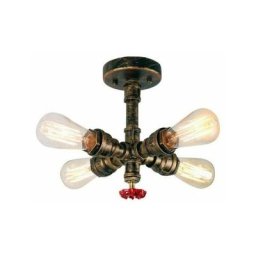 Ontway - Plafonnier Vintage Industrielle Lampe de Plafond Tub Tuyau en Métal Lampe suspension pour