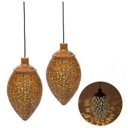 Lot de 2 lampes de jardin solaire exterieur - Lampe suspendue extérieur - 12x30cm - Maxxgarden
