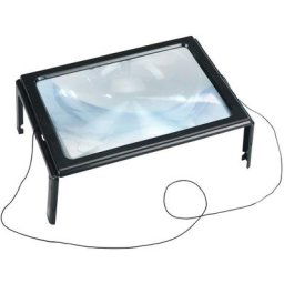 Wenko - Loupe de lecture led, grossissement 300%, loupe de lecture main libre à poser sur le