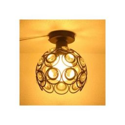 Plafonnier Industrielle Cristal en Métal Fer 20cm, Luminaire l'éclairage Intérieur Lamps de Plafond