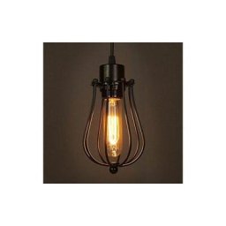 Retro Metal Suspensions Luminaire Cage Industrielle Plafonnier Luminaire Cage Metal Vintage