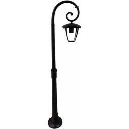 Lanterne de jardin éclairage chemin extérieur IP44 alu lampadaire sur pied de terrasse noir V-tac