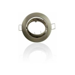 Kit Spot led GU10 4W équivalent 35W Blanc Neutre 4100K - Rond orientable brossé perçage 74mm