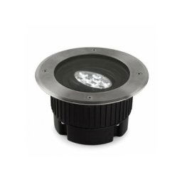 Spot à encastrer Gea, Led 4000k 9W, technopolymère, acier inoxydable et verre