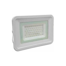 Optonica - Projecteur led 30W Extra Plat Blanc IP65 (150W) - Blanc Chaud 2700K