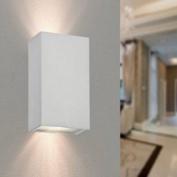 Applique Murale Blanche IP44 LED Double Faisceau 2x5W - Blanc Neutre 4000K - 5500K - Blanc Neutre