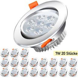 Einfeben - Lot de 10 Spots Encastrable led Intégrés spots à encastrer Blanc chaud led spots