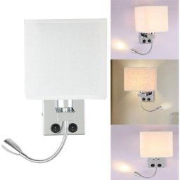 Fvbjd - Applique de Chevet, led Flexible Liseuse Bras Oscillant Titulaire E27 Veilleuse Murale