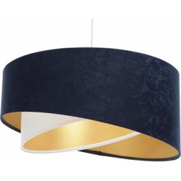 Bps Koncept - Suspension galaxy eco velours - Bleu marine, blanc, doré - Bleu marine, blanc, doré